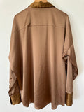 BLANCA - OVERSIZED SHIRT - CHOCOLATE - ONE SIZE-Shirts-UPTOWN VINTAGE-UPTOWN LOCAL