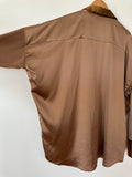 BLANCA - OVERSIZED SHIRT - CHOCOLATE - ONE SIZE-Shirts-UPTOWN VINTAGE-UPTOWN LOCAL