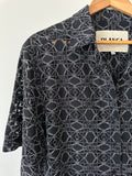 BLANCA - DETAIL PATTERN SHIRT - DK NAVY - XS/S-Shirts-UPTOWN VINTAGE-UPTOWN LOCAL