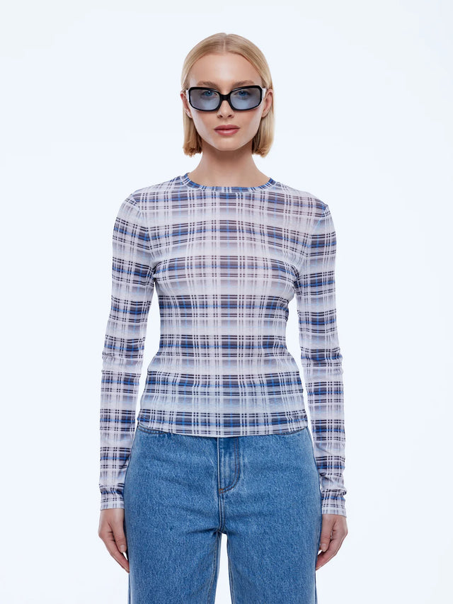 ENA PELLY - Daisy Long Sleeve - Faded Check-Shirts & Tops-ENA PELLY-6-UPTOWN LOCAL