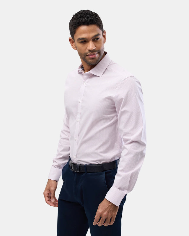 BROOKSFIELD - Stretch Performance Reg Fit Shirt - Pink-Shirts-Brooksfield-39-UPTOWN LOCAL