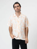 MR SIMPLE - Cuban S/S Shirt - Raybeam Snow Peach-Shirts-Mr. Simple-S-UPTOWN LOCAL