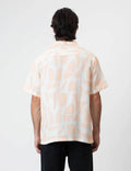 MR SIMPLE - Cuban S/S Shirt - Raybeam Snow Peach-Shirts-Mr. Simple-S-UPTOWN LOCAL