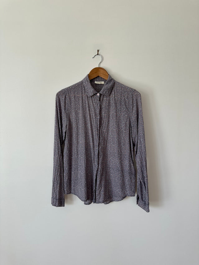 VANISHING ELEPHANT - SOFT COTTON SHIRT - LAVENDER ASH / WHITE & PINK - 12-Shirts-UPTOWN VINTAGE-UPTOWN LOCAL