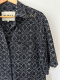 BLANCA - DETAIL PATTERN SHIRT - DK NAVY - XS/S-Shirts-UPTOWN VINTAGE-UPTOWN LOCAL