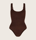 HUNZA G - Domino - Fabric Covered Hoops - Metallic Chocolate-Swimwear-Hunza G-UPTOWN LOCAL