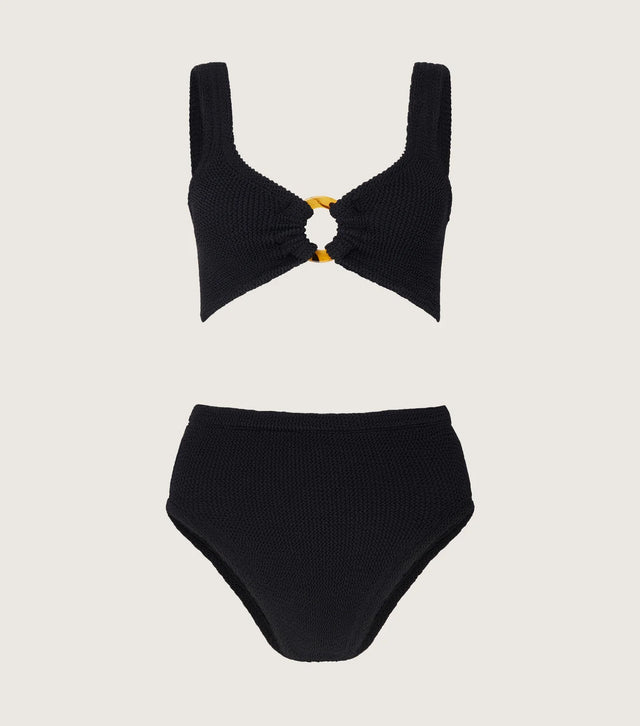 HUNZA G - Nadine Bikini Black-Swimwear-Hunza G-UPTOWN LOCAL