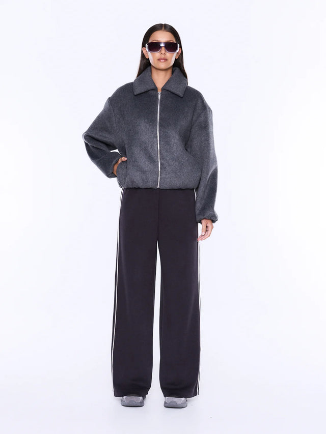 ENA PELLY - Maeve Wool Blend Bomber - Grey