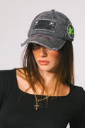 SOMETHING VERY SPECIAL - Charcoal Mr Happy Herb Distressed Dad Cap-Caps-Something Very Special-UPTOWN LOCAL