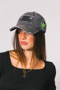 SOMETHING VERY SPECIAL - Charcoal Mr Happy Herb Distressed Dad Cap-Caps-Something Very Special-UPTOWN LOCAL