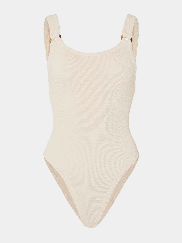 HUNZA G - Domino Swim Crinkle - Blush-Swimwear-Hunza G-UPTOWN LOCAL