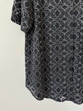 BLANCA - DETAIL PATTERN SHIRT - DK NAVY - XS/S-Shirts-UPTOWN VINTAGE-UPTOWN LOCAL