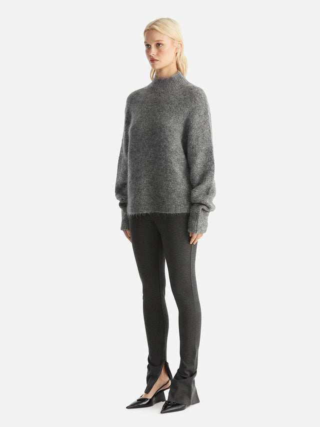 Nicola Mohair Knit - Charcoal-Tops-ENA PELLY-6-UPTOWN LOCAL
