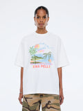 ENA PELLY - Riviera Watercolour Tee - Vintage White-T-Shirts-ENA PELLY-6/XS-UPTOWN LOCAL