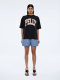 ENA PELLY - Peach Pelly Collegiate Tee - Vintage Black-T-Shirts-ENA PELLY-6/XS-UPTOWN LOCAL