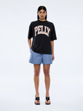 ENA PELLY - Peach Pelly Collegiate Tee - Vintage Black-T-Shirts-ENA PELLY-6/XS-UPTOWN LOCAL