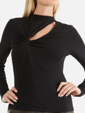 ENA PELLY - Angel Twist Top - Black-Shirts & Tops-ENA PELLY-6-UPTOWN LOCAL