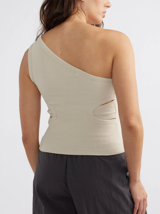 ENA PELLY - Korey Asymmetric Tank Stone-Shirts & Tops-ENA PELLY-6-UPTOWN LOCAL