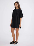 ENA PELLY - Cassie Tee Dress Washed Black-Dresses-ENA PELLY-6-UPTOWN LOCAL