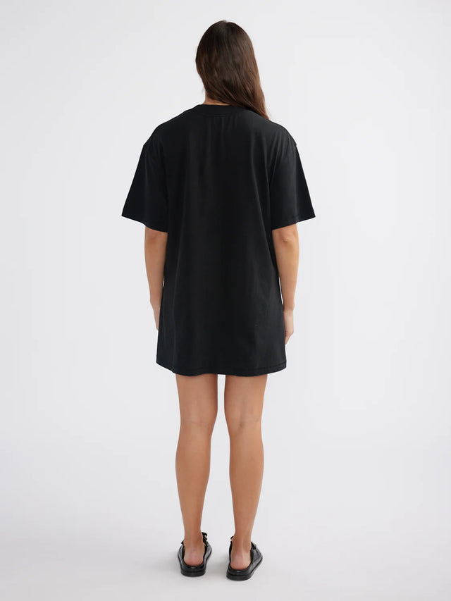 ENA PELLY - Cassie Tee Dress Washed Black-Dresses-ENA PELLY-6-UPTOWN LOCAL