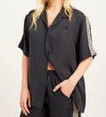 SOMETHING VERY SPECIAL - Geo Resort Shirt - Black / Cream-Shirts & Tops-Something Very Special-XS-UPTOWN LOCAL