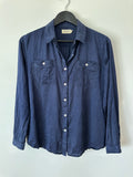 VANISHING ELEPHANT - SILK SHIRT - NAVY - 12-Shirts-UPTOWN VINTAGE-UPTOWN LOCAL