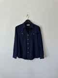 VANISHING ELEPHANT - SILK SHIRT - NAVY - 12-Shirts-UPTOWN VINTAGE-UPTOWN LOCAL