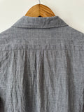 WEATHERED - LONG SLEEVE COTTON SHIRT - NAVY/CHARCOAL - M-Shirts-UPTOWN VINTAGE-UPTOWN LOCAL