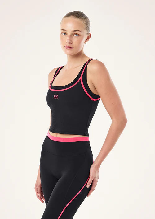 PE NATION - Forward Tank - Black / Cosmo Pink