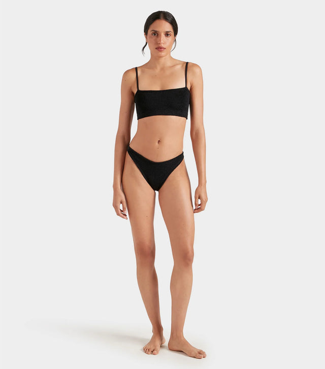 HUNZA G - Gigi Bikini Crinkle - Black-Swimwear-Hunza G-UPTOWN LOCAL