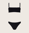 HUNZA G - Gigi Bikini Crinkle - Black-Swimwear-Hunza G-UPTOWN LOCAL