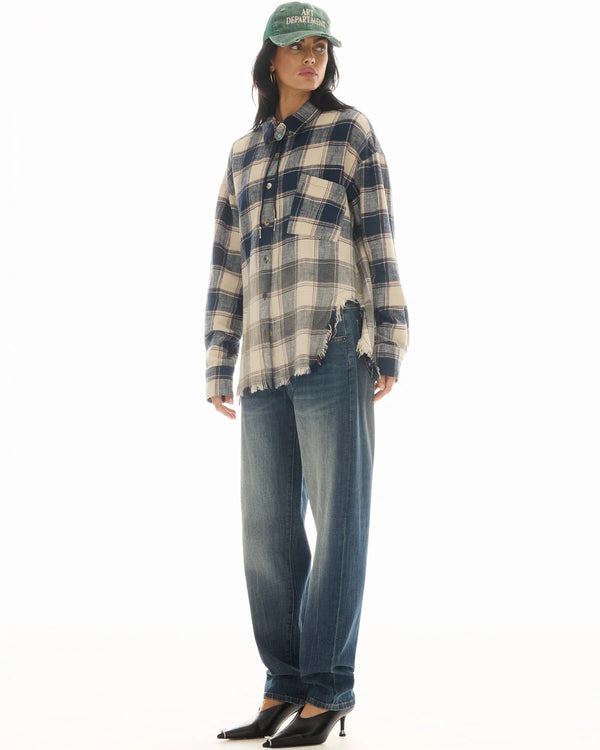 THE TALES - Cutaway Bleached Flannel Shirt-Shirts-The Tales-XS-UPTOWN LOCAL