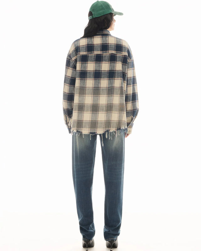 THE TALES - Cutaway Bleached Flannel Shirt