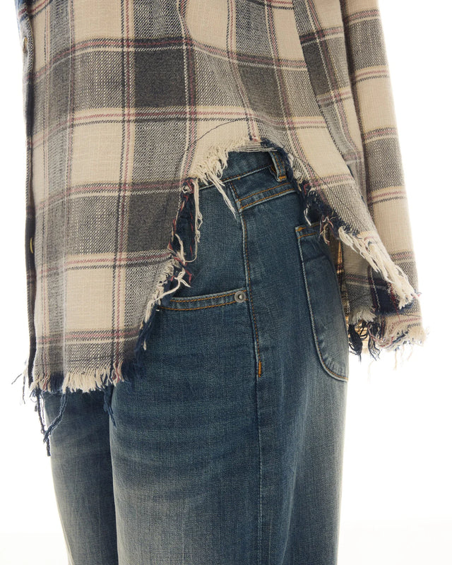 THE TALES - Cutaway Bleached Flannel Shirt