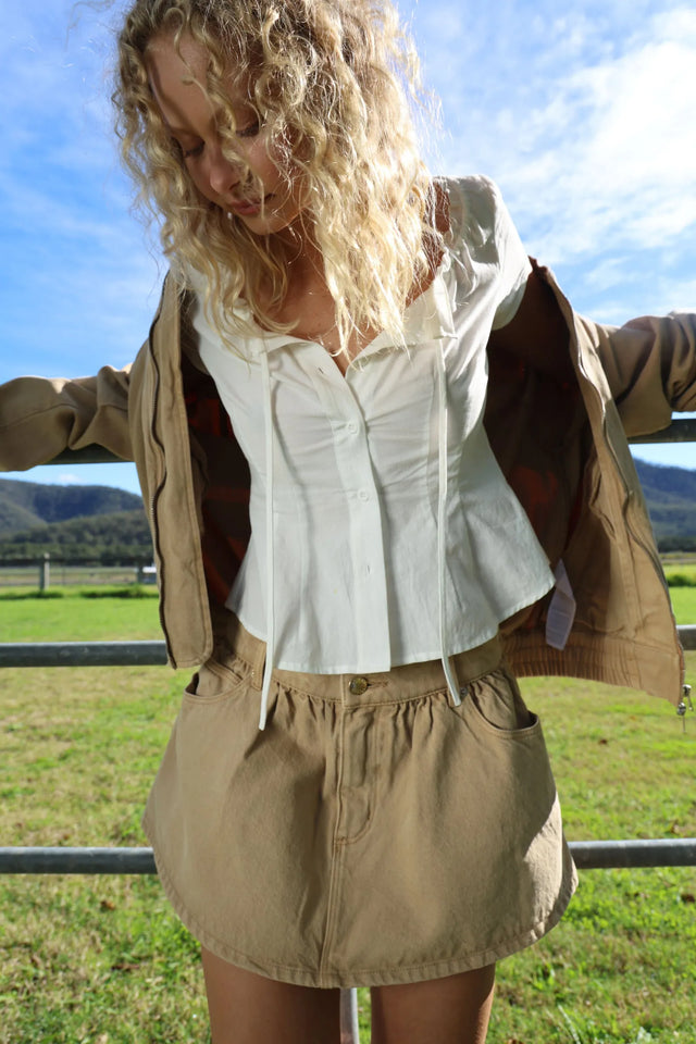 ROLLAS - Rhythm Mini Skirt - Dune