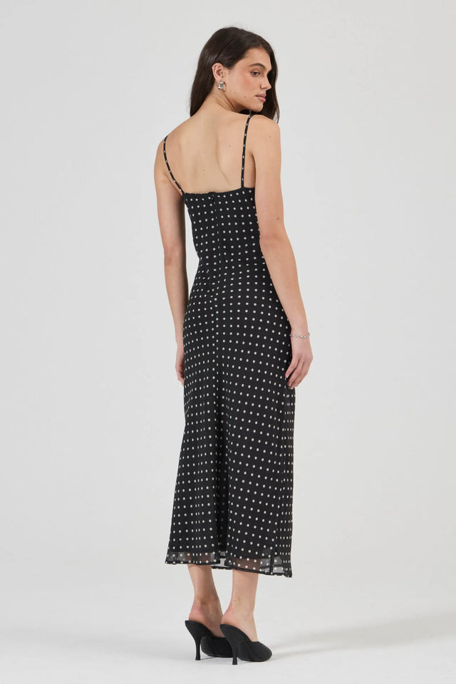 ROLLAS - Sloane Dress Polka Dot - Black / White