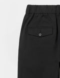 MR. SIMPLE - Chad Elastic Waist Relaxed Pant - Black-Pants-Mr. Simple-S-UPTOWN LOCAL