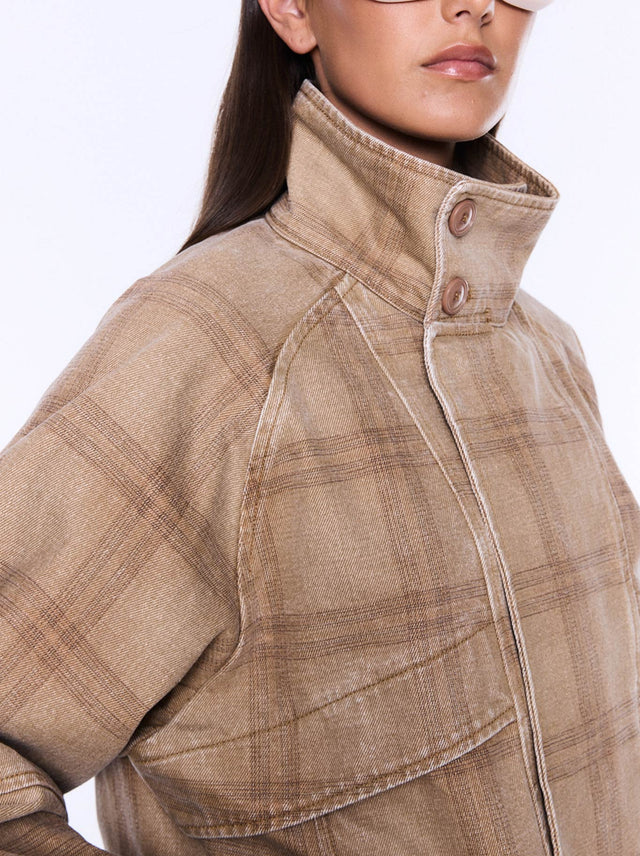 ENA PELLY - Zuri Jacket - Beige Check-Jackets-ENA PELLY-6-UPTOWN LOCAL