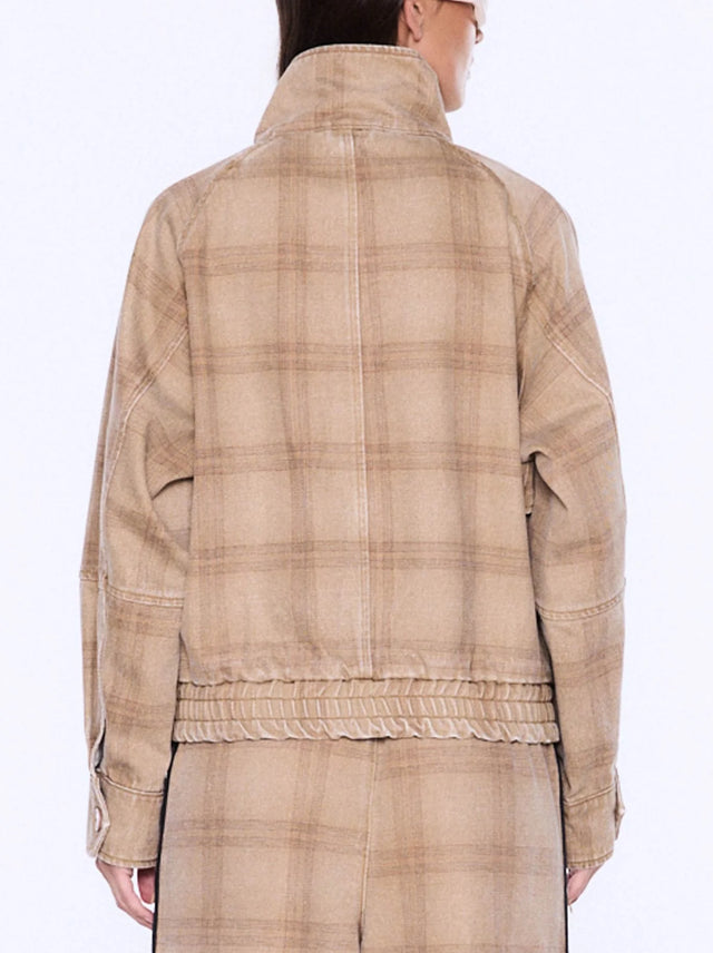 ENA PELLY - Zuri Jacket - Beige Check-Jackets-ENA PELLY-6-UPTOWN LOCAL