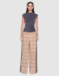 ENA PELLY - Myla Wide Leg Pant - Beige Check-Pants-ENA PELLY-6-UPTOWN LOCAL