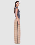 ENA PELLY - Myla Wide Leg Pant - Beige Check-Pants-ENA PELLY-6-UPTOWN LOCAL