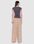 ENA PELLY - Myla Wide Leg Pant - Beige Check-Pants-ENA PELLY-6-UPTOWN LOCAL