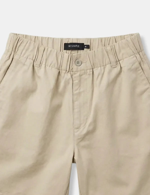 MR SIMPLE - Chad Elastic Waist Relaxed Short - Vintage Stone-Shorts-Mr. Simple-S-UPTOWN LOCAL