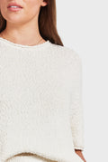 ACADEMY BRAND - Daisy Boucle Knit Tee - Off White-Tops-Academy Brand-XS-UPTOWN LOCAL