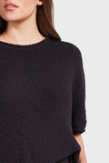 ACADEMY BRAND - Daisy Boucle Knit Tee - Black-Tops-Academy Brand-XS-UPTOWN LOCAL