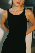 SOMETHING VERY SPECIAL - Geo Fitted Mini - Black-Dresses-Something Very Special-XS-UPTOWN LOCAL