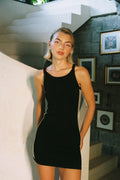 SOMETHING VERY SPECIAL - Geo Fitted Mini - Black-Dresses-Something Very Special-XS-UPTOWN LOCAL