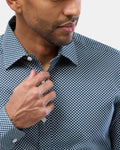 BROOKSFIELD - Stretch Performance Reg Fit Shirt - Black-Shirts-Brooksfield-39-UPTOWN LOCAL