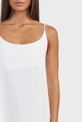 ACADEMY BRAND - Essential Linen Slip Dress - White-Dresses-Academy Brand Womens-XS-UPTOWN LOCAL