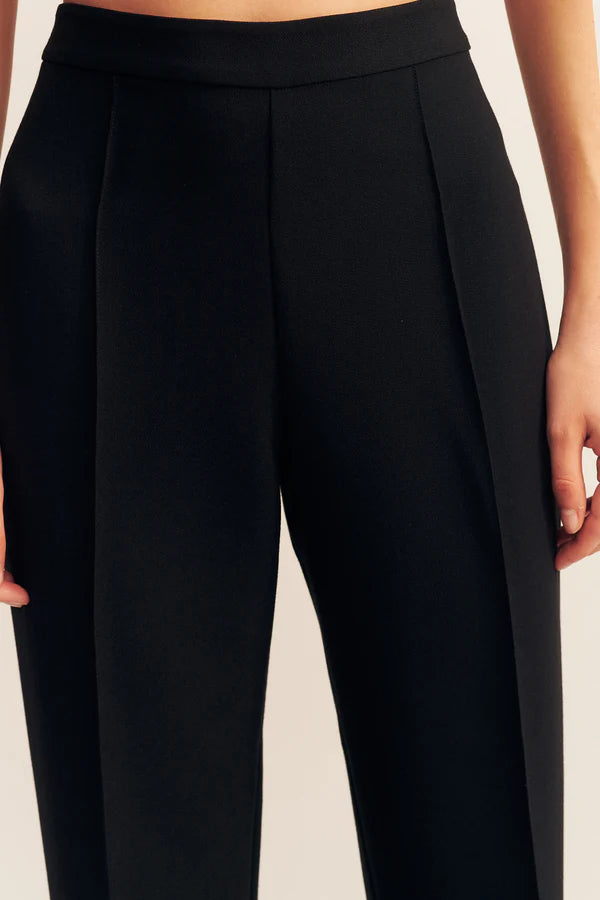 SHONA JOY - Irena Pintuck Straight Leg Pant - Black-Pants-Shona Joy-6-UPTOWN LOCAL